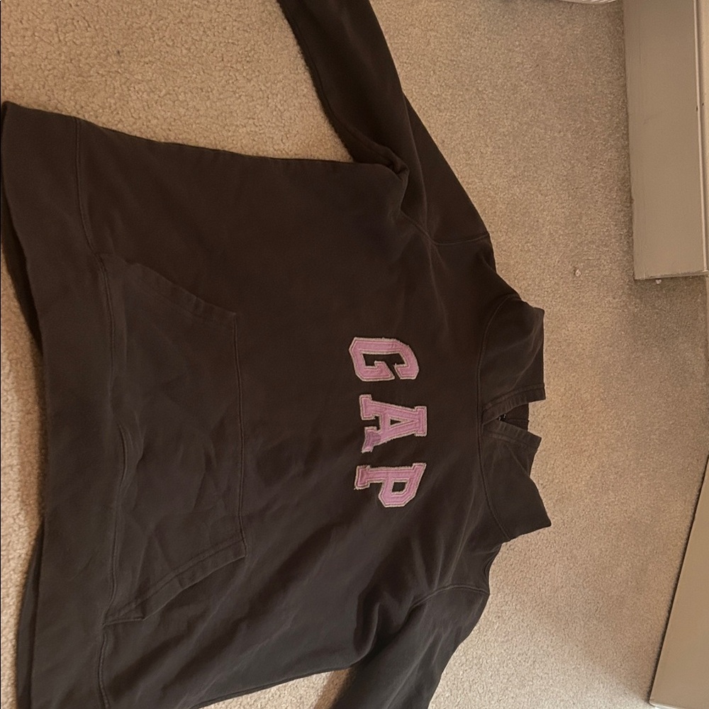 GAP Black Hoodie with Pink Logo